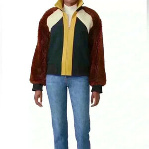 Sea New York Combo Faux fur Track Jacket